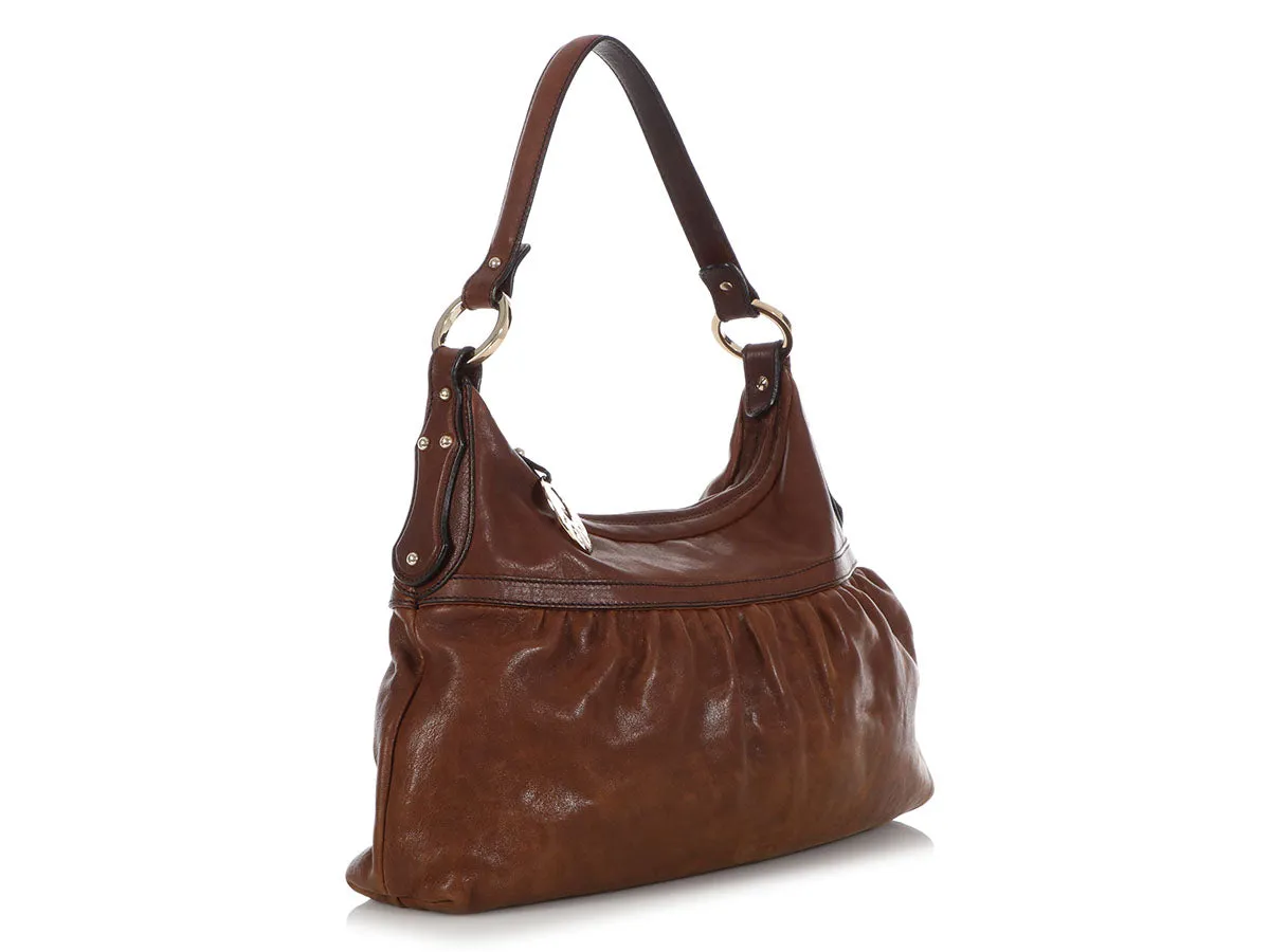Fendi Brown Leather Chef Bag