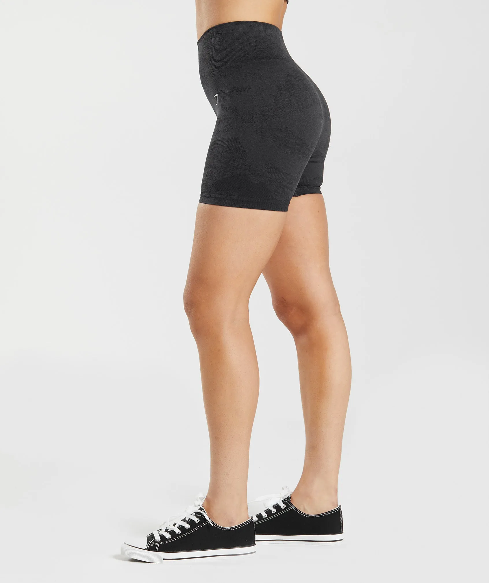 Gymshark Adapt Camo Seamless Shorts - Black/Onyx Grey