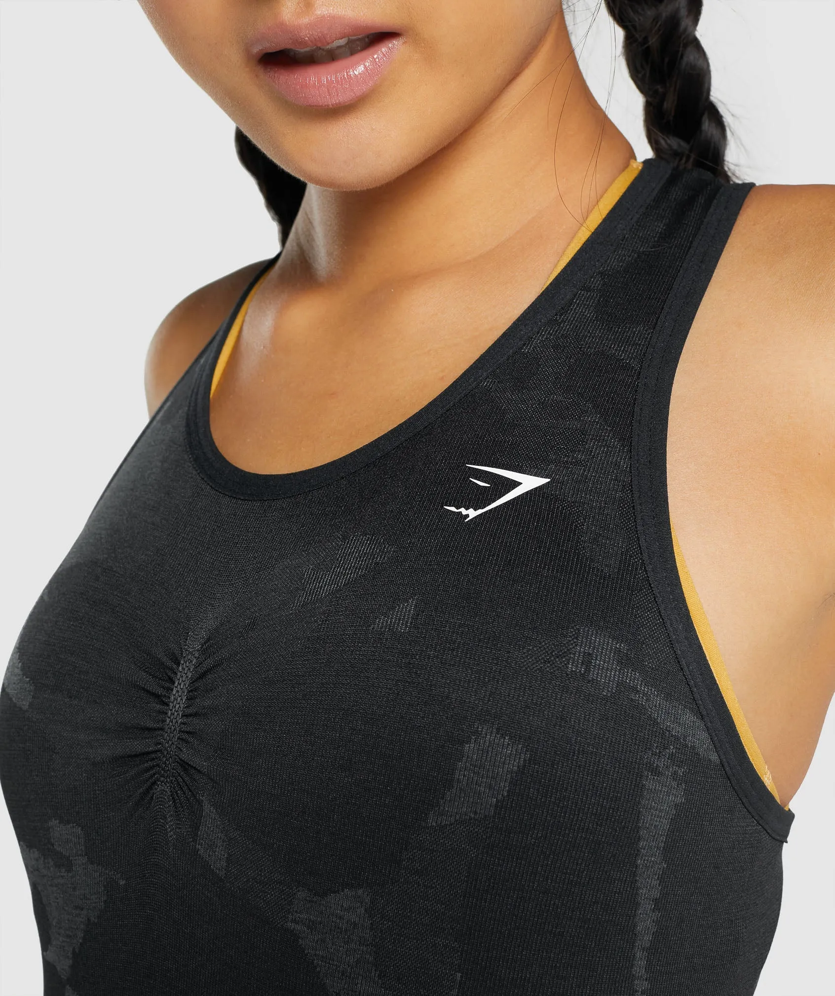 Gymshark Adapt Camo Seamless Tank - Savanna | Black