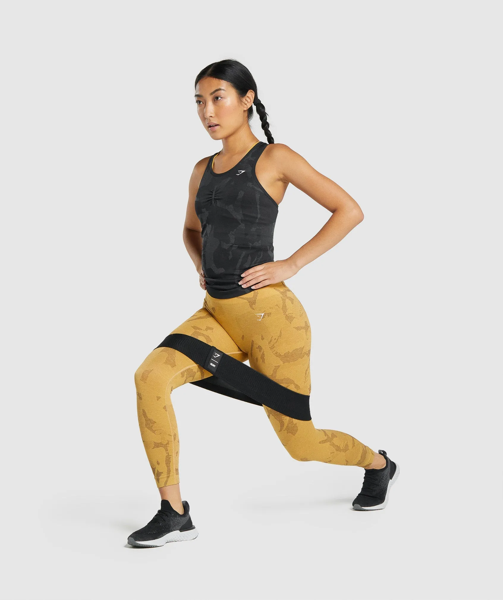 Gymshark Adapt Camo Seamless Tank - Savanna | Black