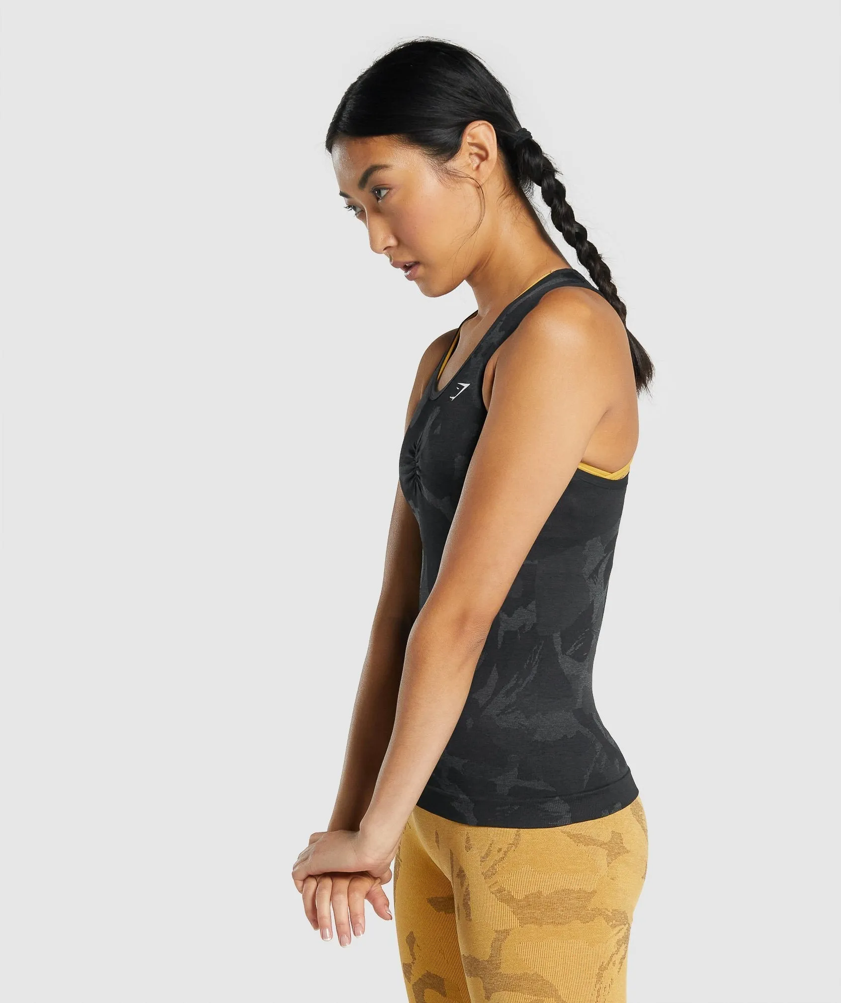Gymshark Adapt Camo Seamless Tank - Savanna | Black