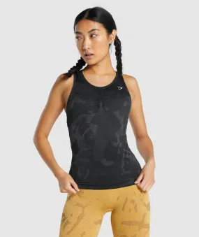 Gymshark Adapt Camo Seamless Tank - Savanna | Black