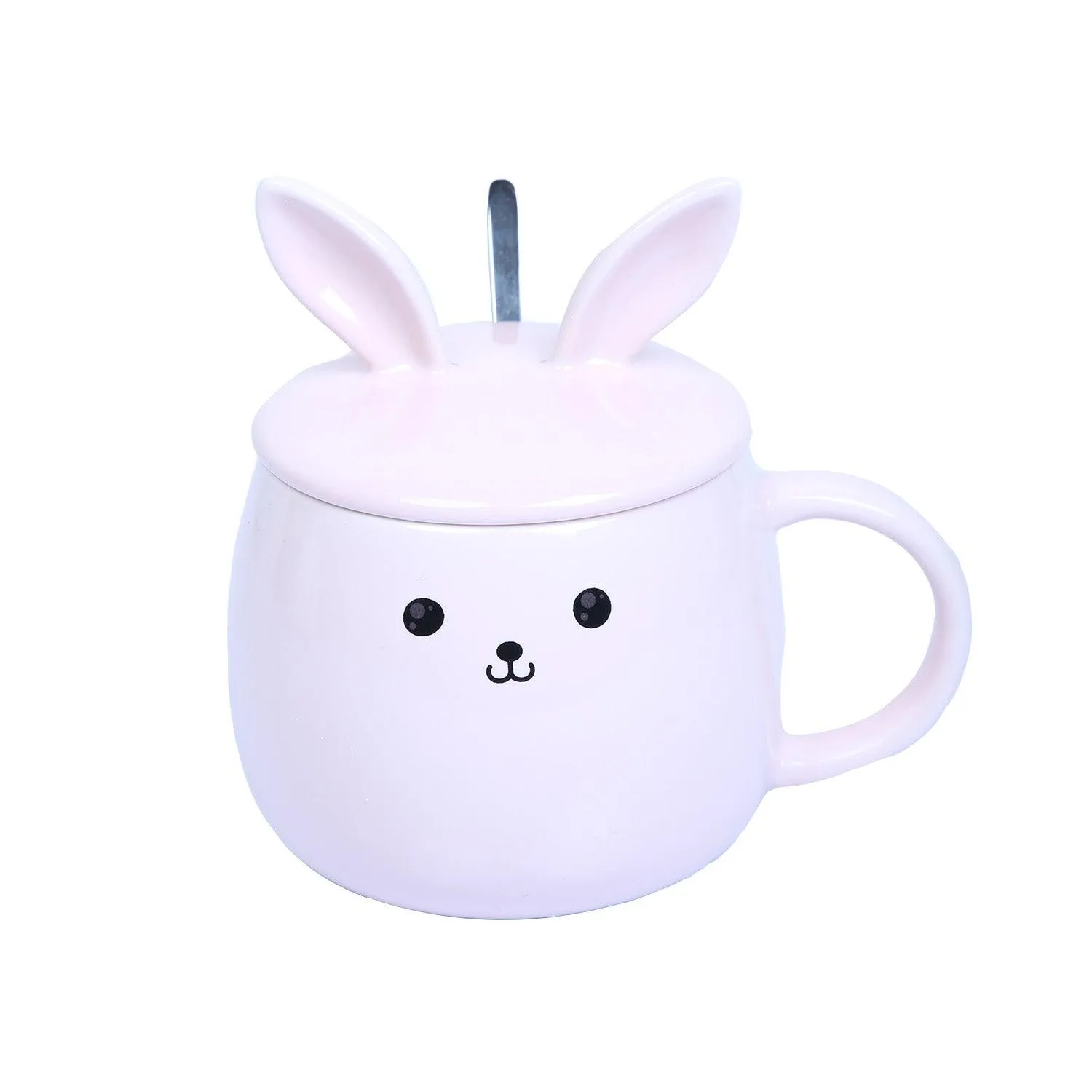 Heat Sensitive Ceramic Mug with Lid & Spoon - 430ML