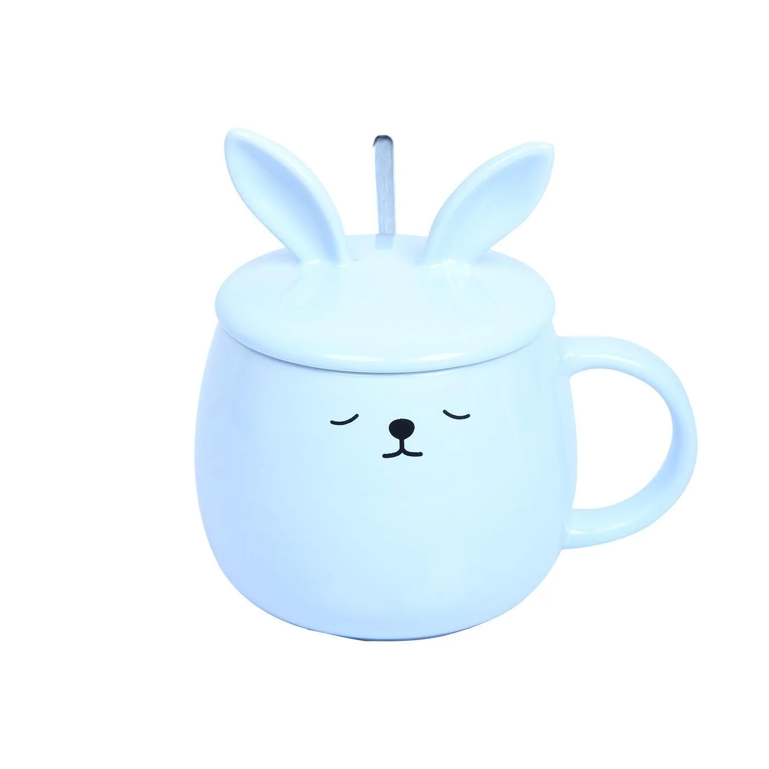 Heat Sensitive Ceramic Mug with Lid & Spoon - 430ML