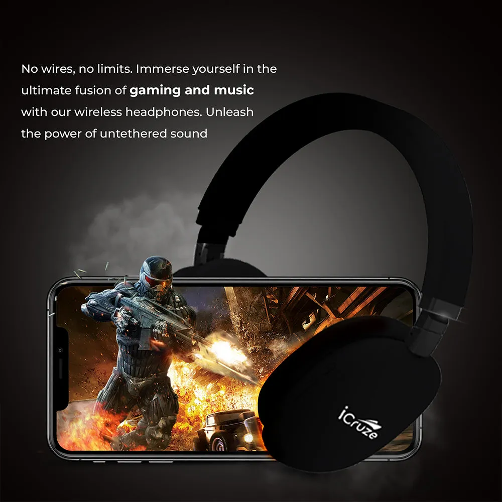 iCruze Comfy Wireless Headphone (Black)