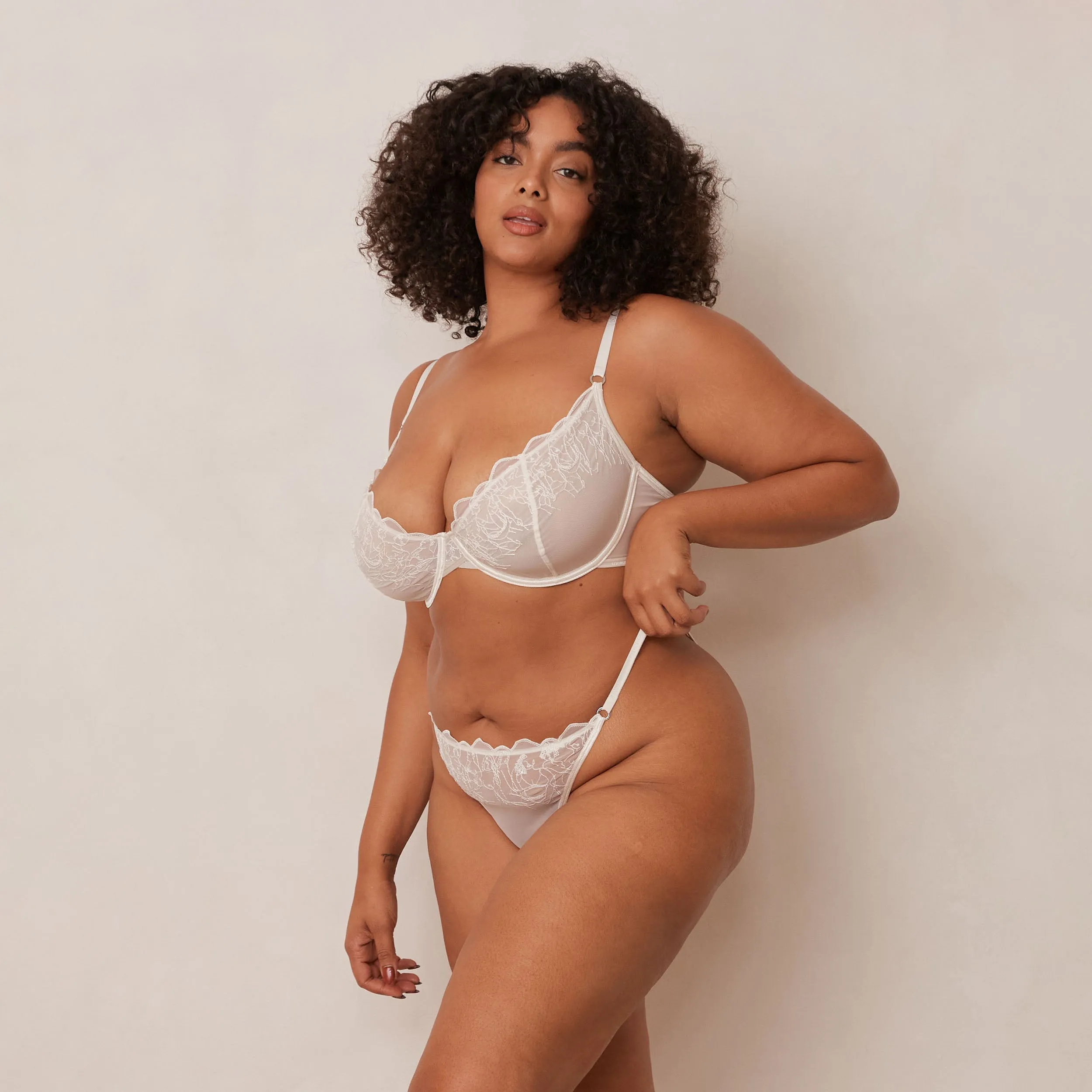 Illustration Balcony Bra  - Pearl