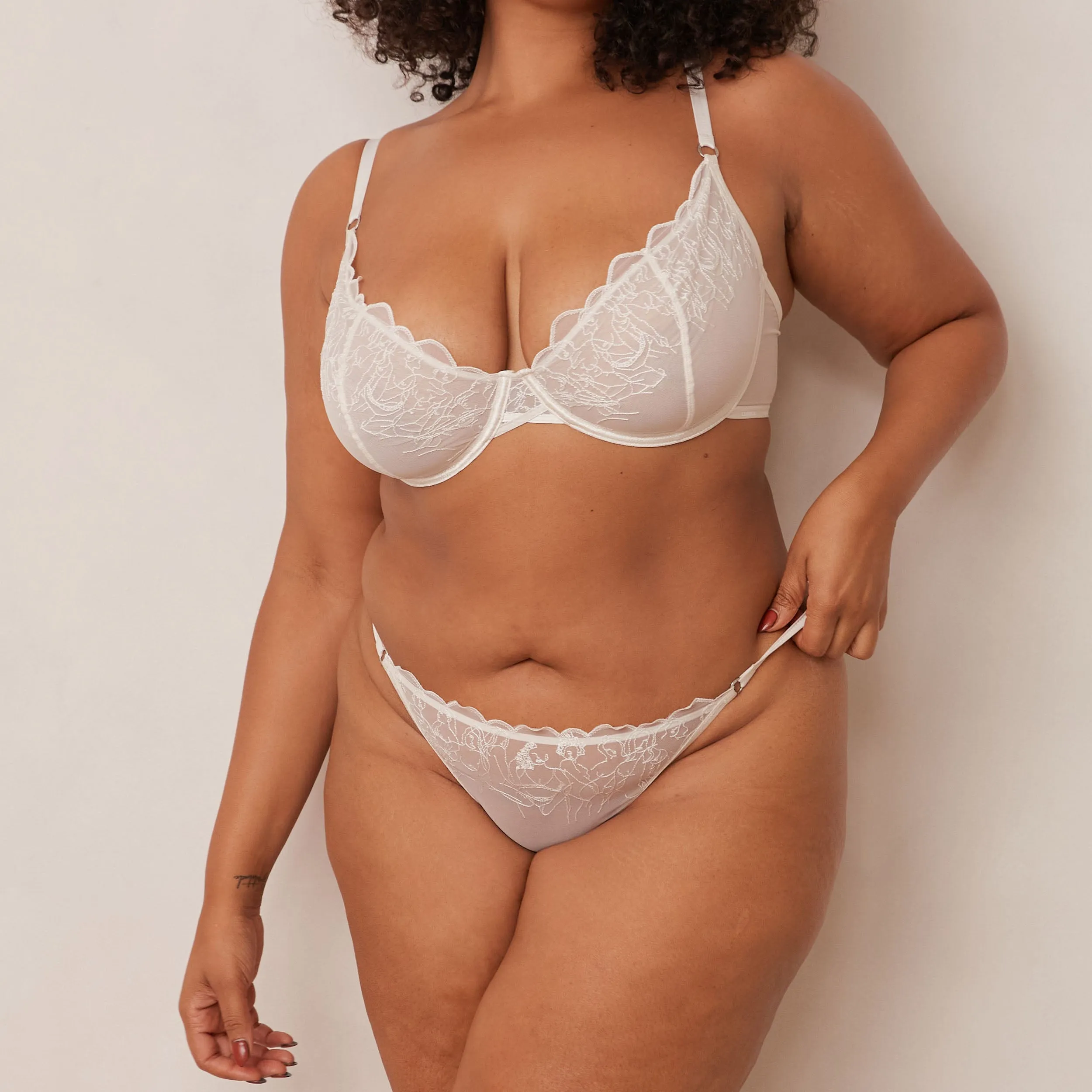 Illustration Balcony Bra  - Pearl