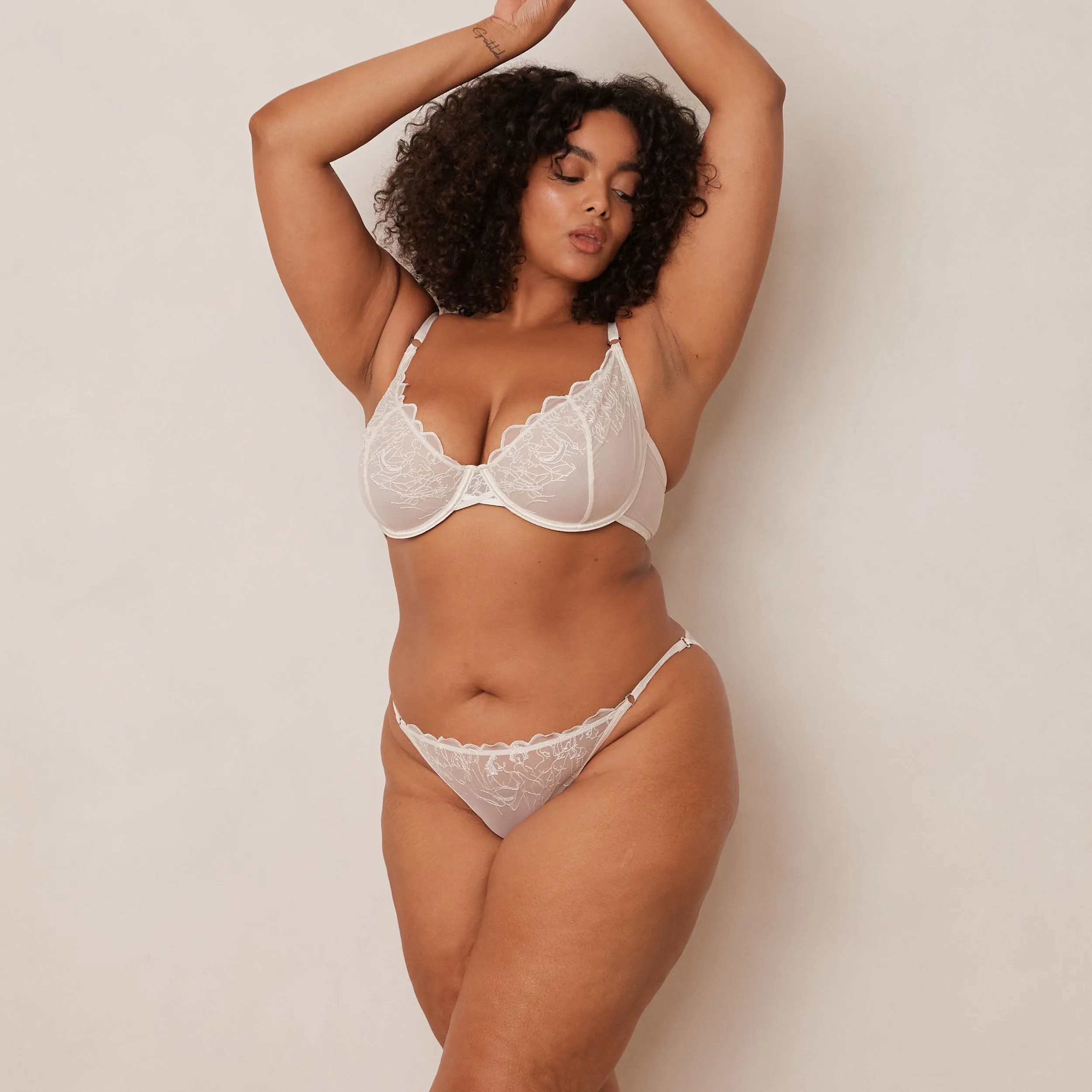 Illustration Balcony Bra  - Pearl