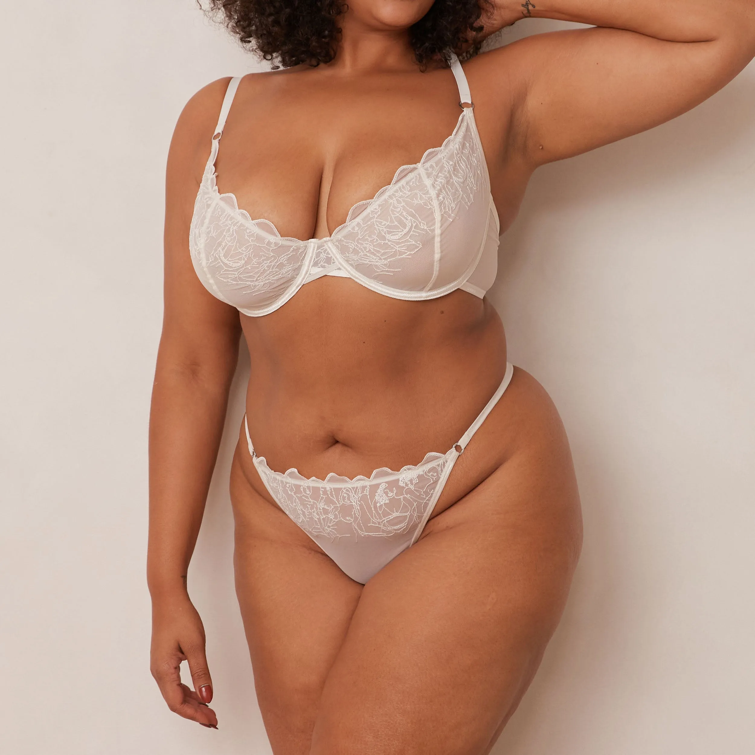 Illustration Balcony Bra  - Pearl
