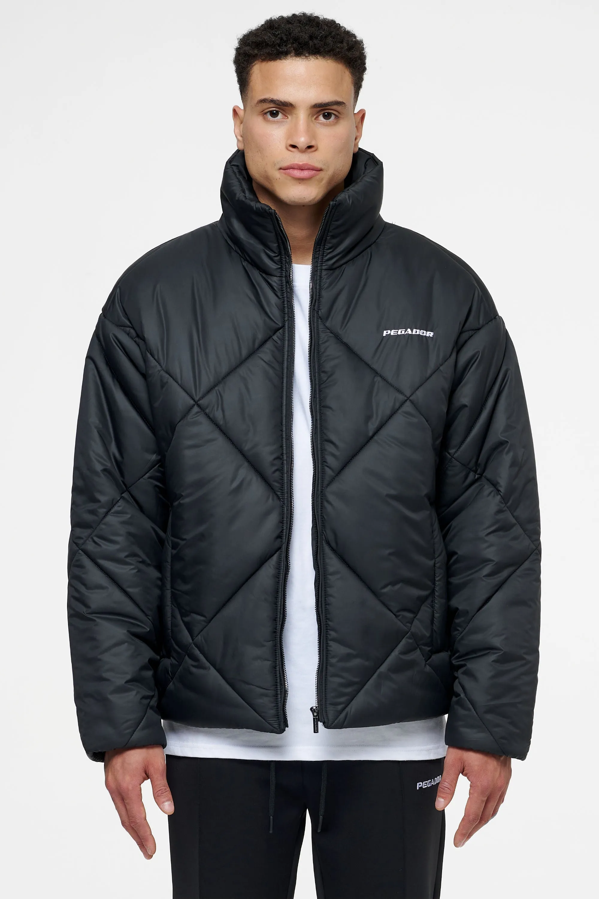 Labin Quilted Puffer Jacket Black