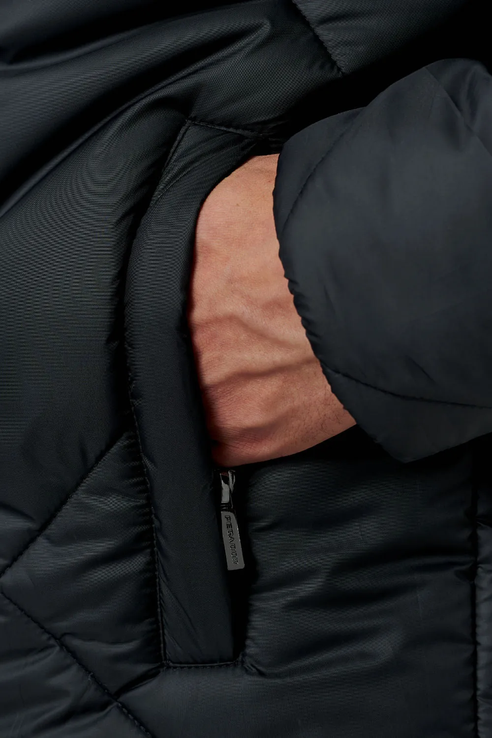 Labin Quilted Puffer Jacket Black