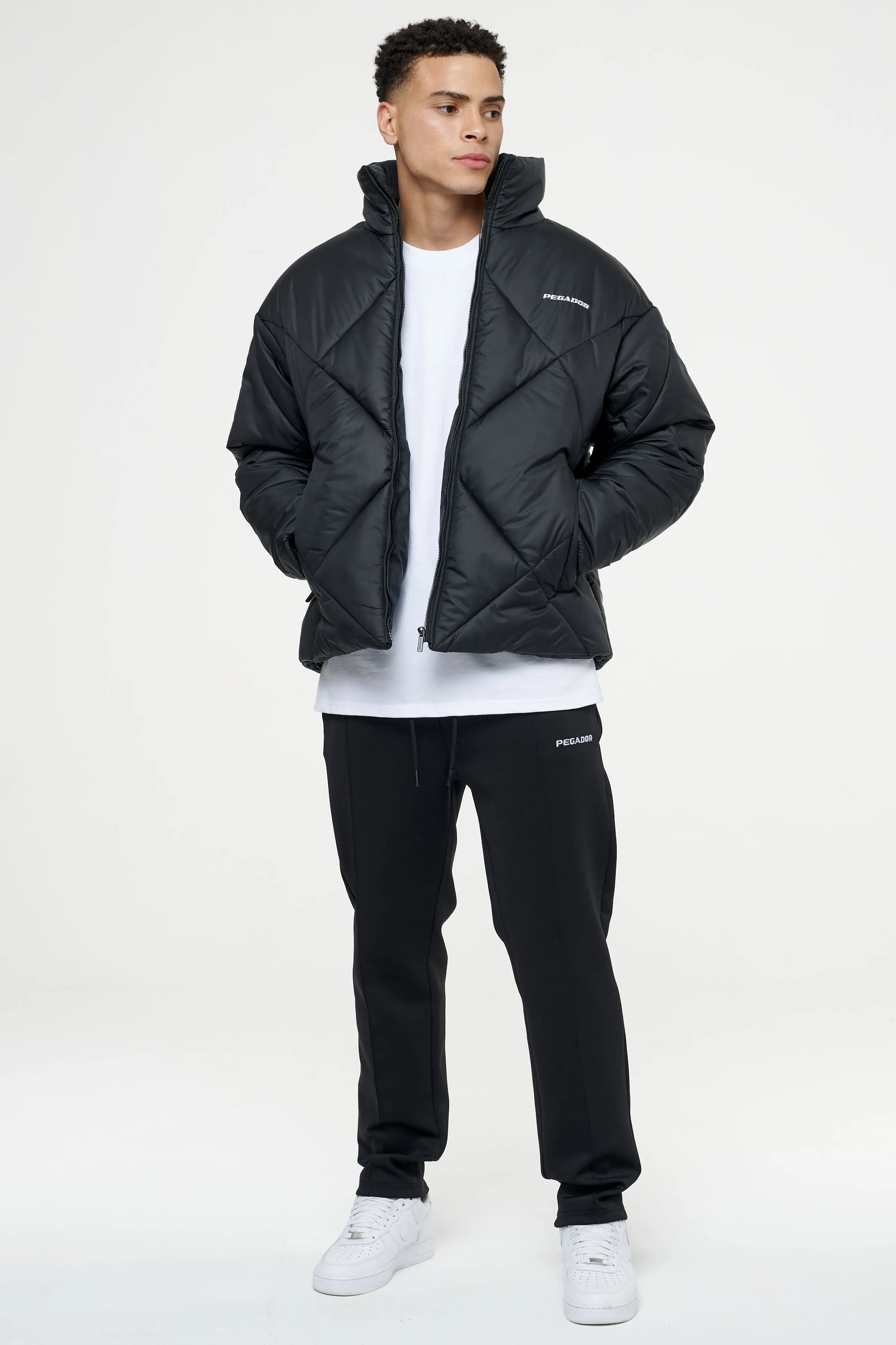Labin Quilted Puffer Jacket Black