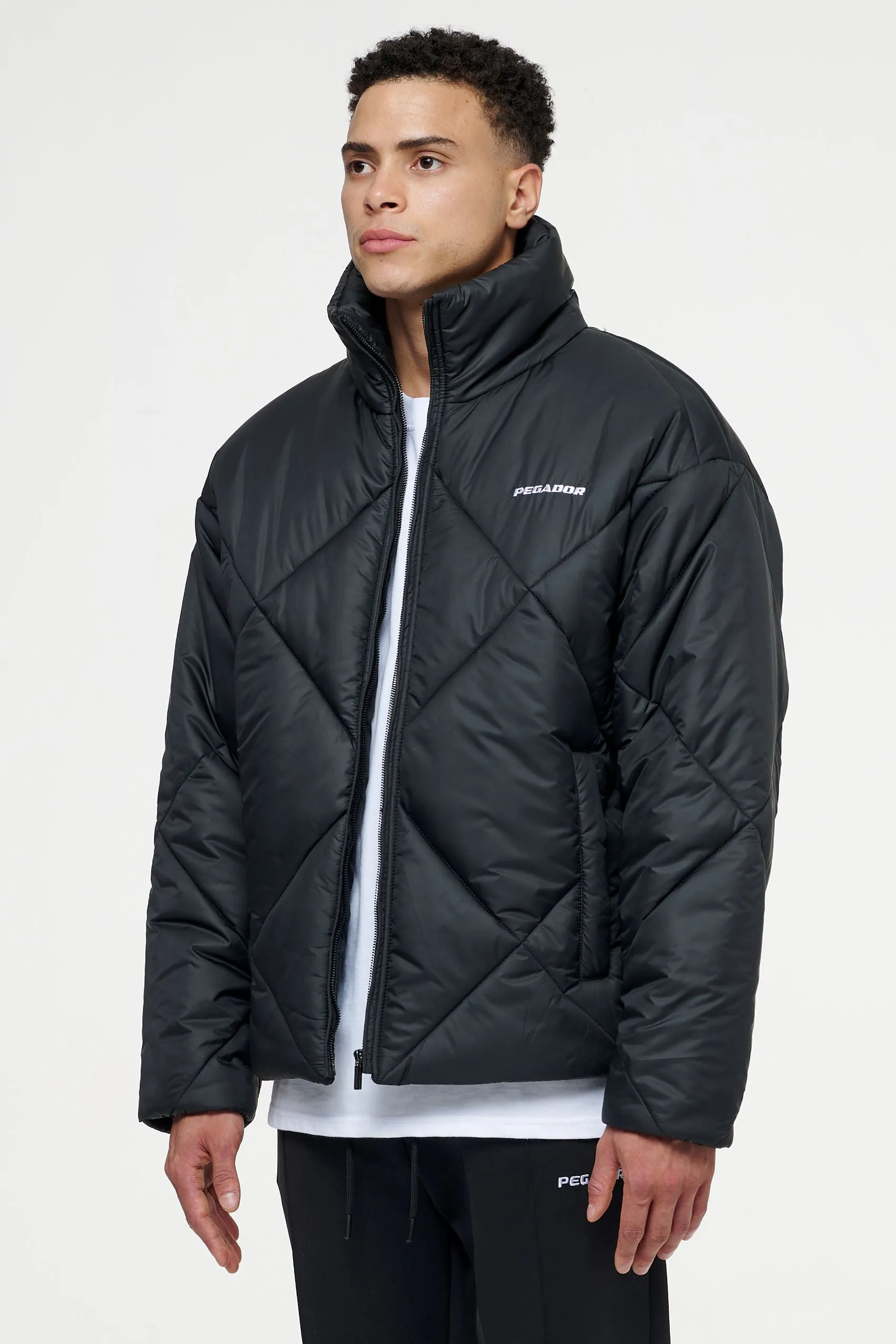 Labin Quilted Puffer Jacket Black