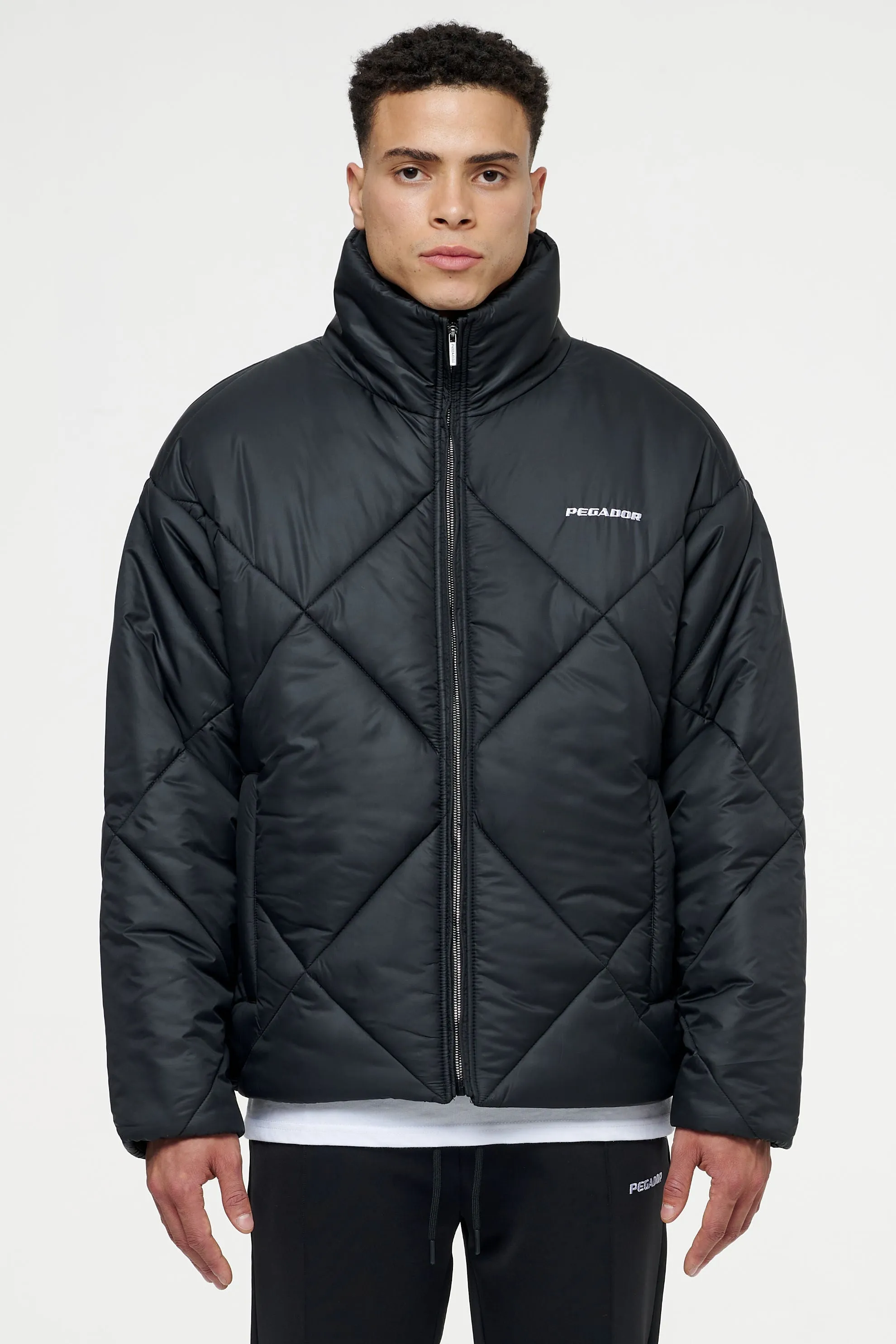 Labin Quilted Puffer Jacket Black