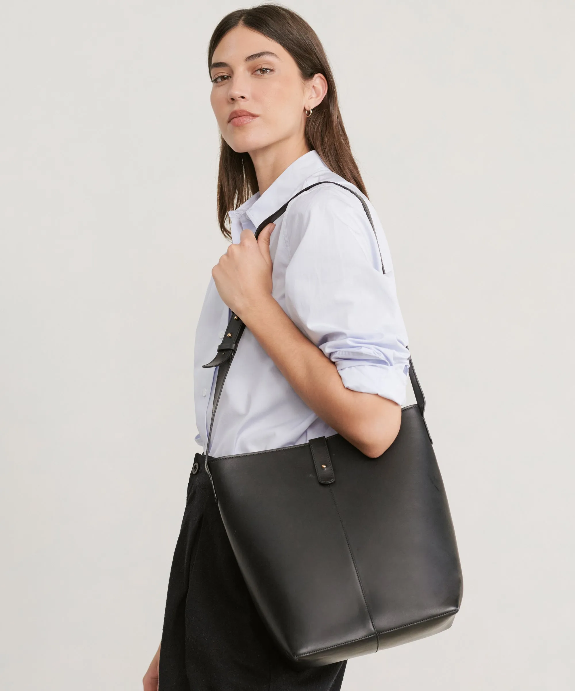 Leather Bucket Bag