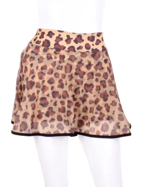 Limited Leopard Mesh Love O Skirt