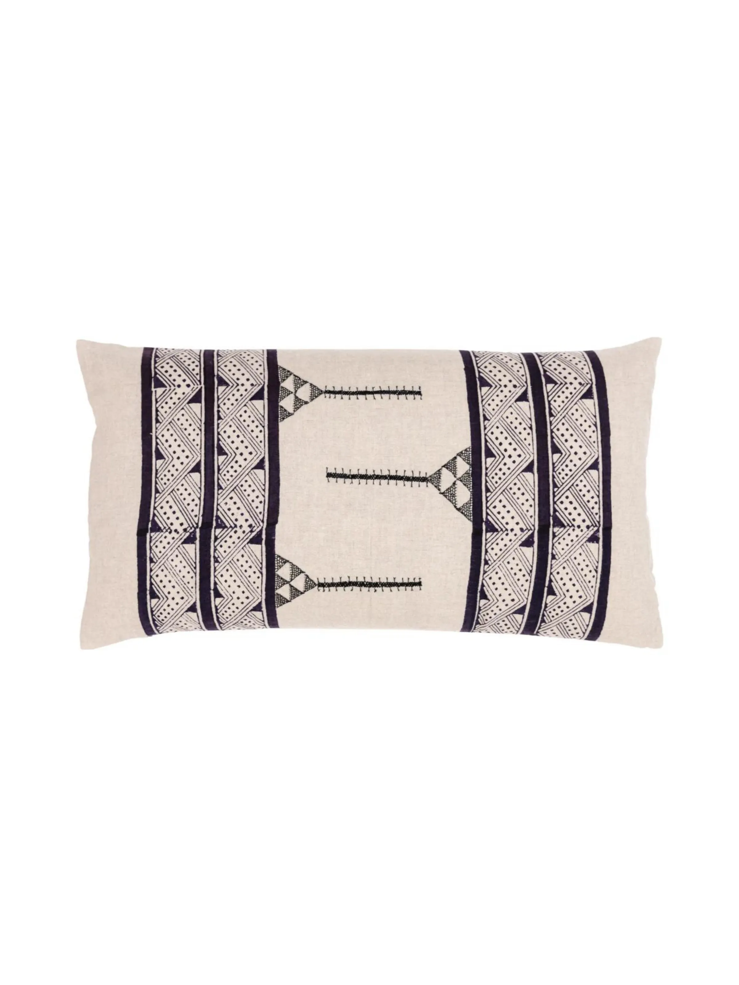 Mancala Charcoal Lumbar Pillow Cover