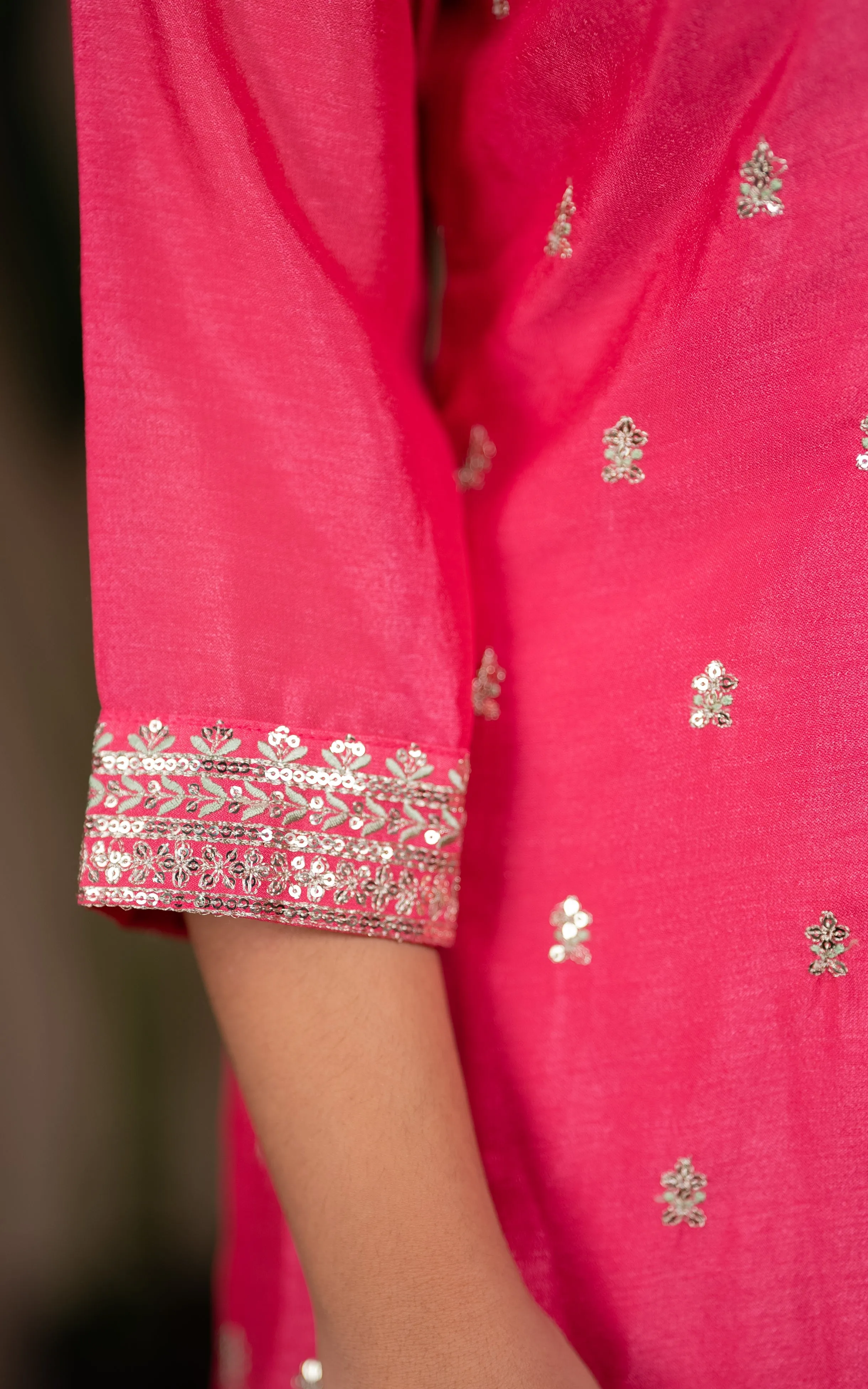 Manjula Pink (Kurti Pant Dupatta)