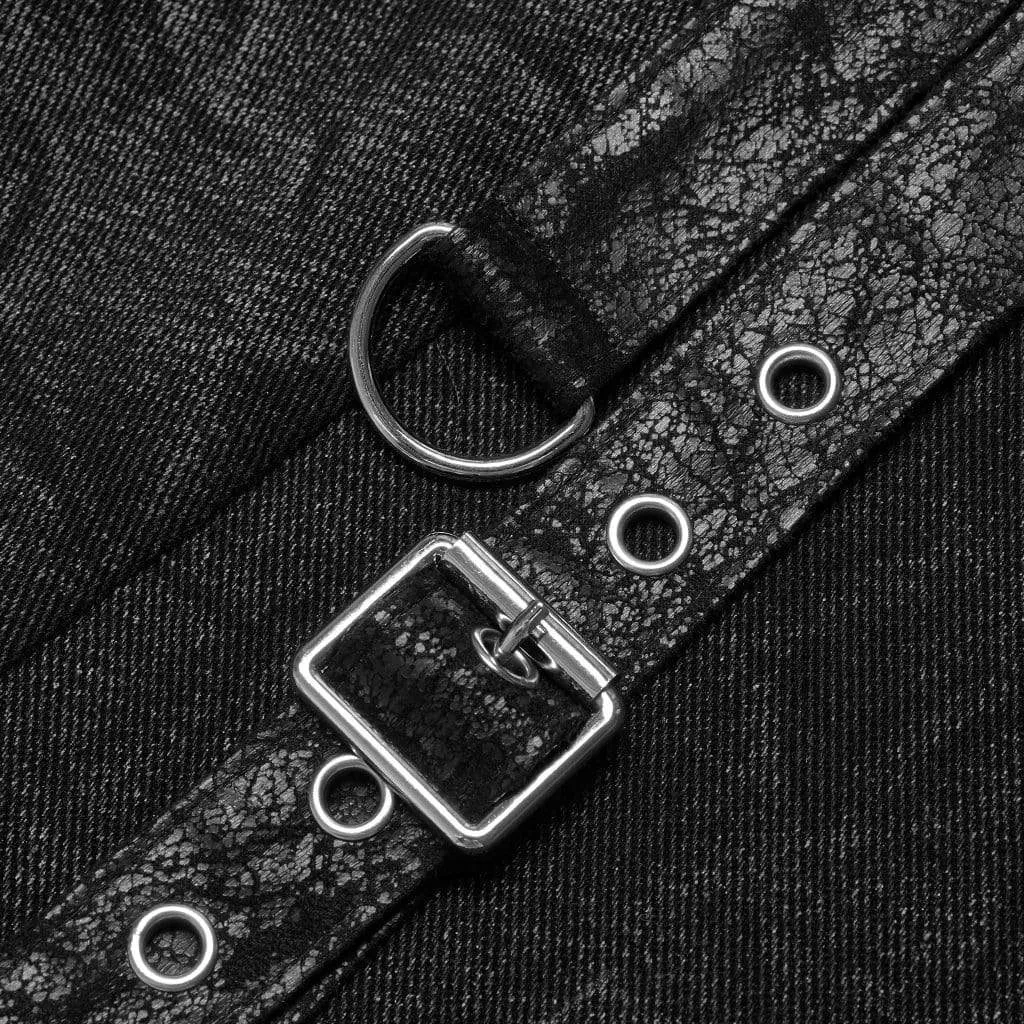 Men's Gothic Unedged Buckle Splice Kilt