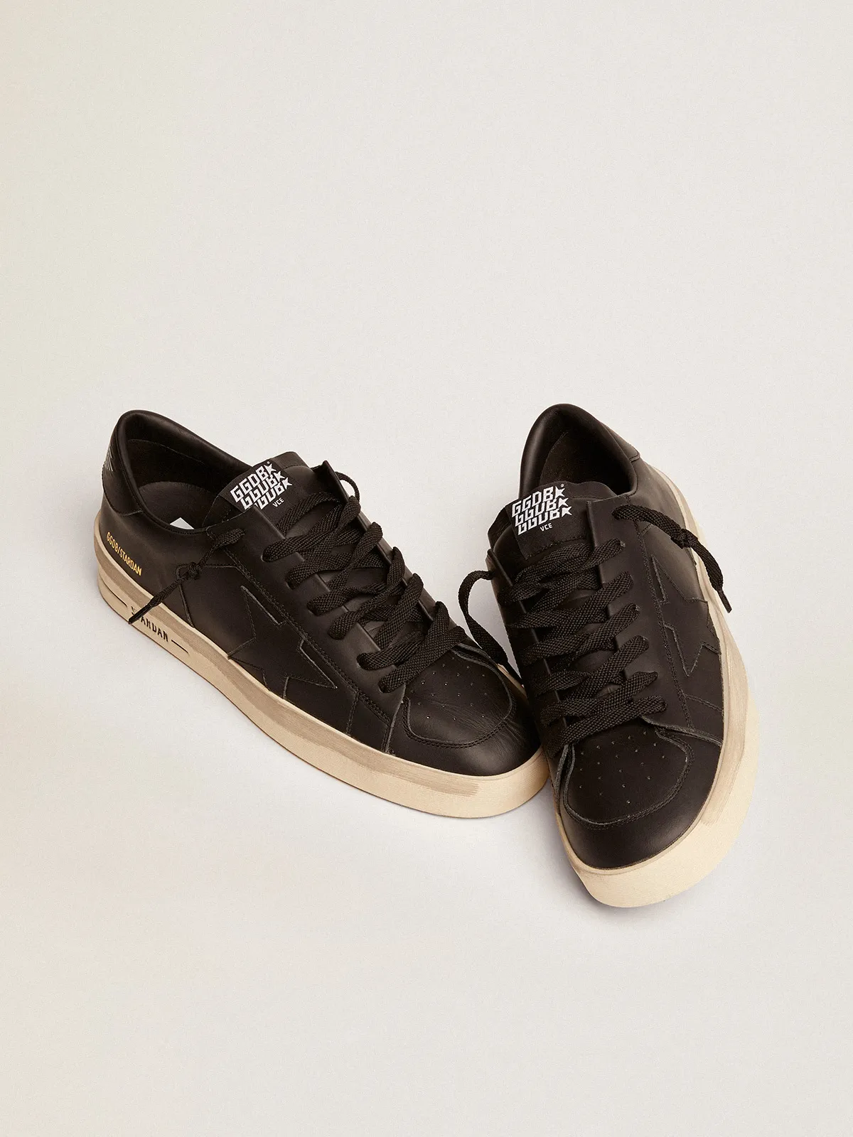 Men's Stardan in total black leather