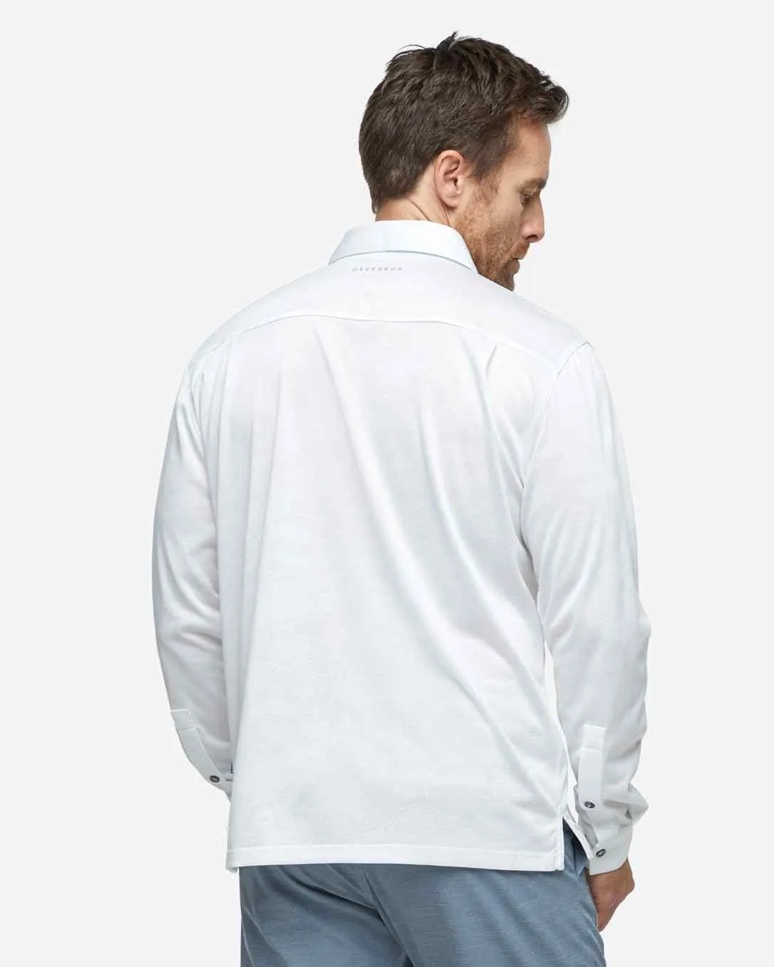 Monaco Long Sleeve Button Down - White