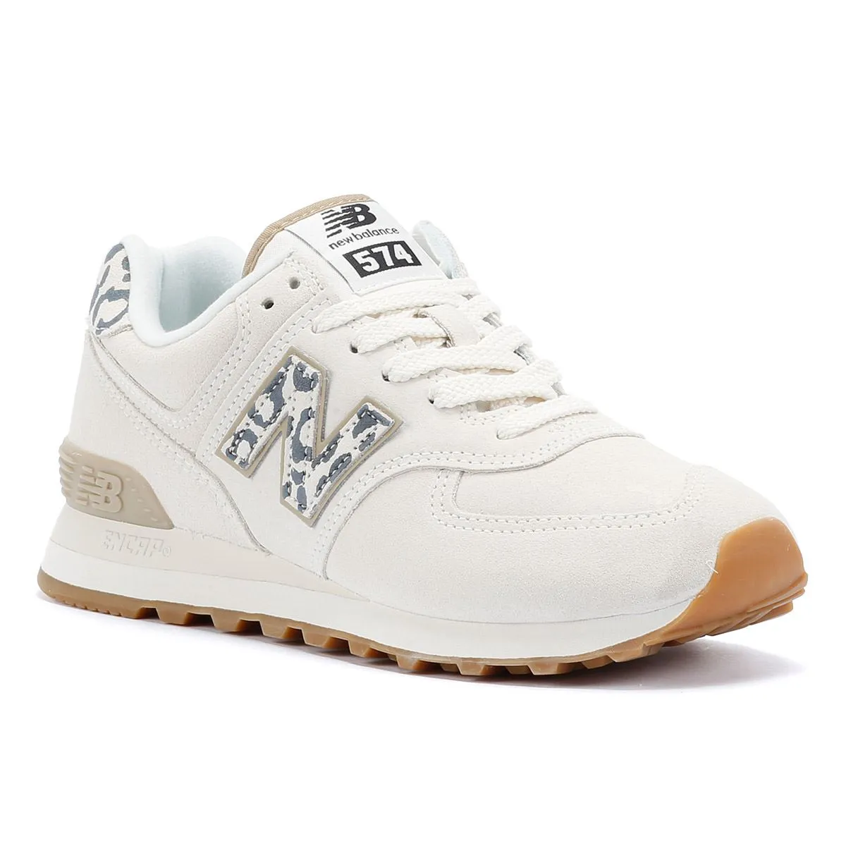 New Balance 574 Women's Seasalt/Leopard Trainers