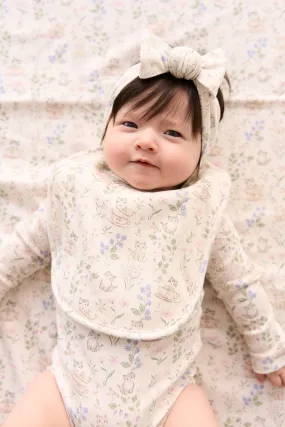 Organic Cotton Bib - Moons Garden Lavender