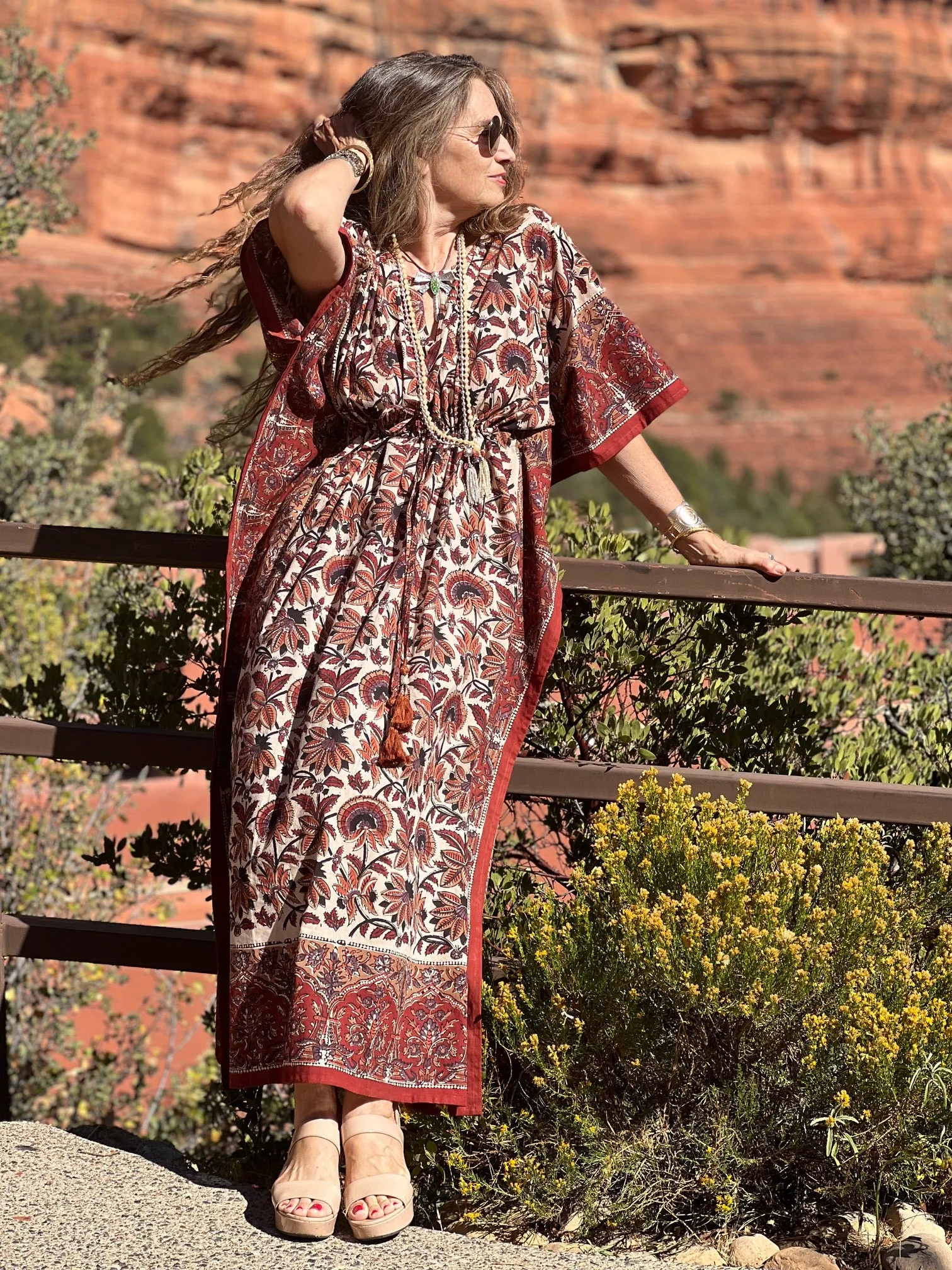 Osborne Floral Maxi Kaftan Natural Dyes