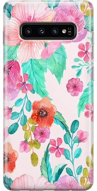 Out And About | Light Pink Floral Samsung Case