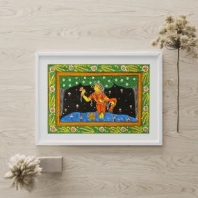 Pattachitra Sakhi in Padma Talai Painting