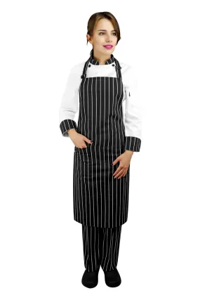 Pinstripe Bib Chef Apron
