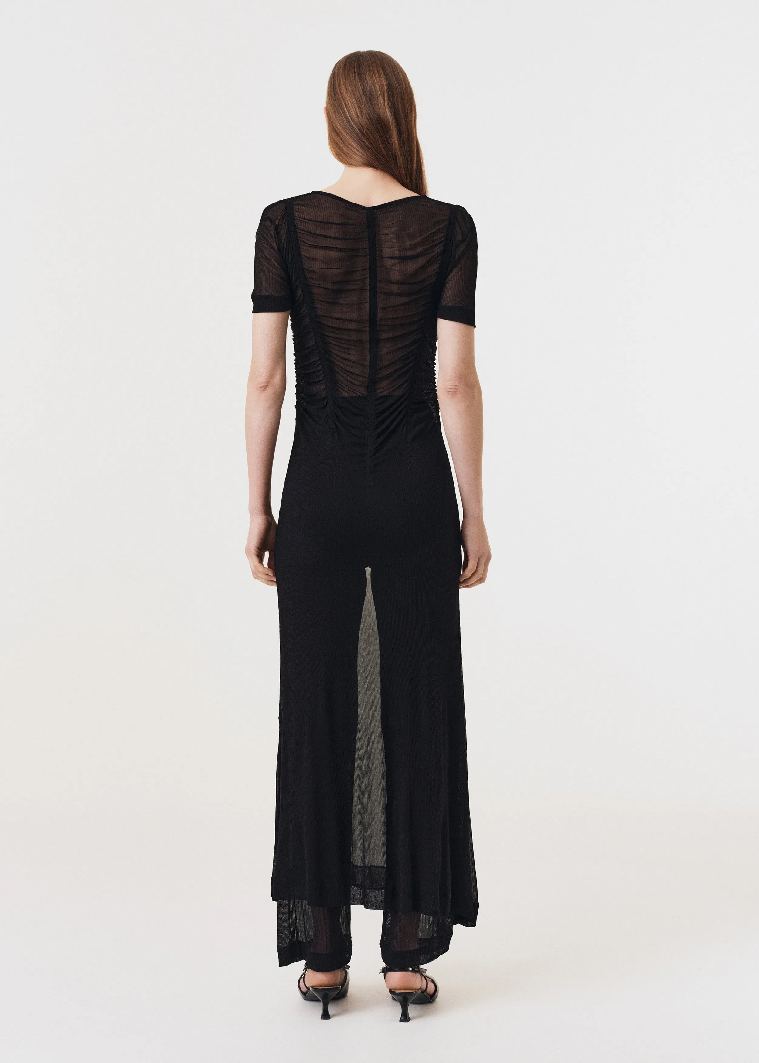 Props for Shoot - Sheer Rivulet Ruche Dress