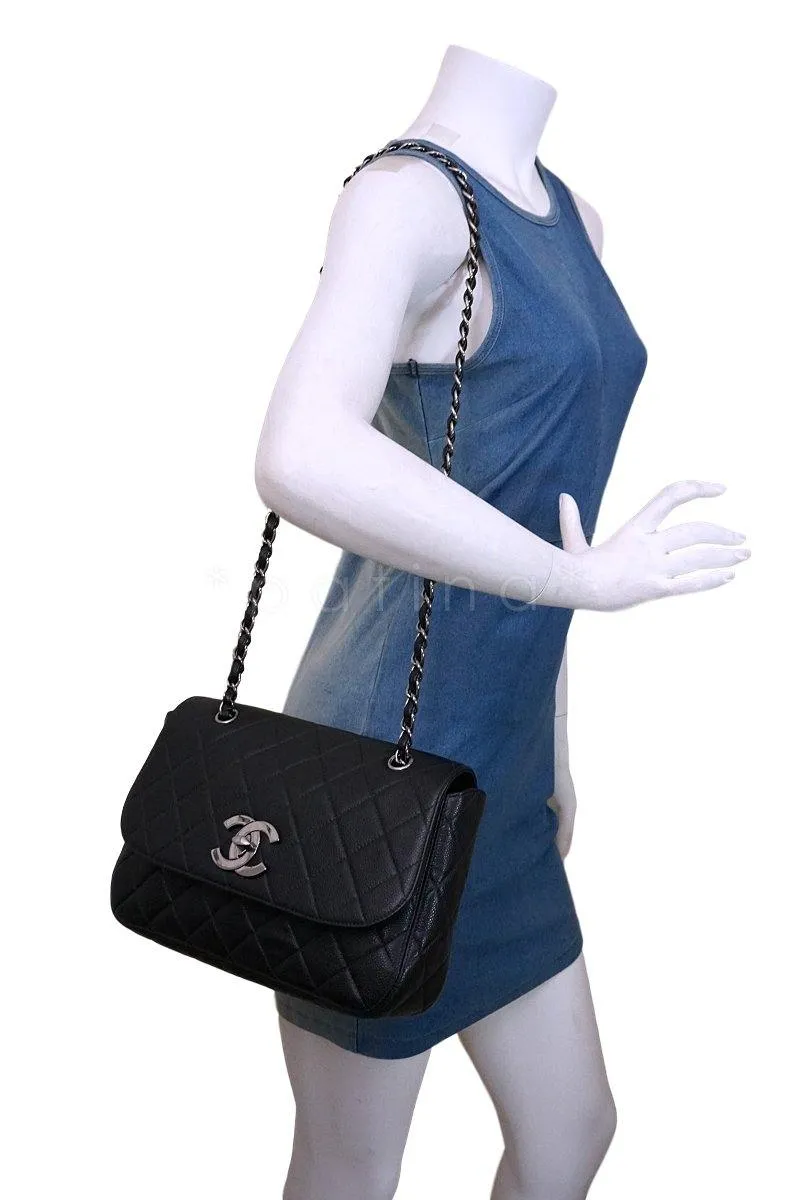 *rare* Chanel Vintage Black Caviar Jumbo Flap Bag RHW