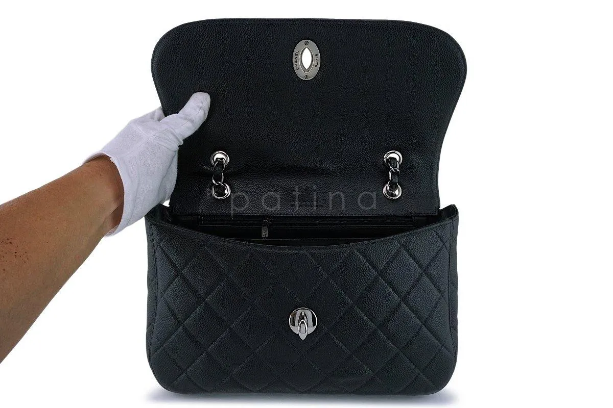 *rare* Chanel Vintage Black Caviar Jumbo Flap Bag RHW