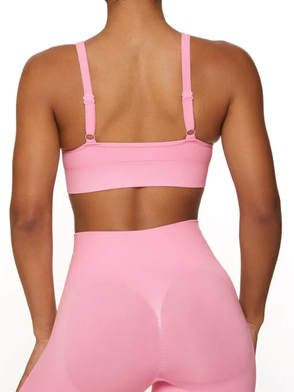 Seamless high elastic sports vest