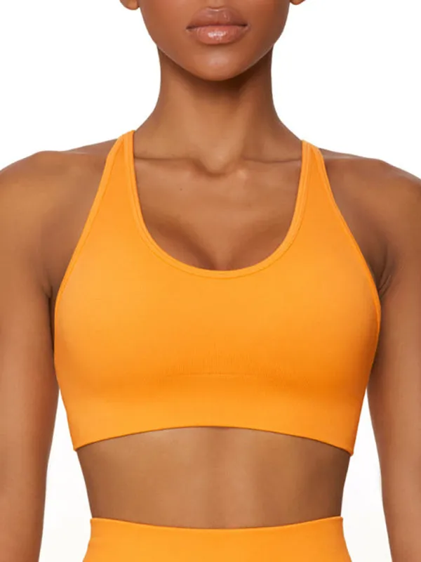 Seamless high elastic sports vest