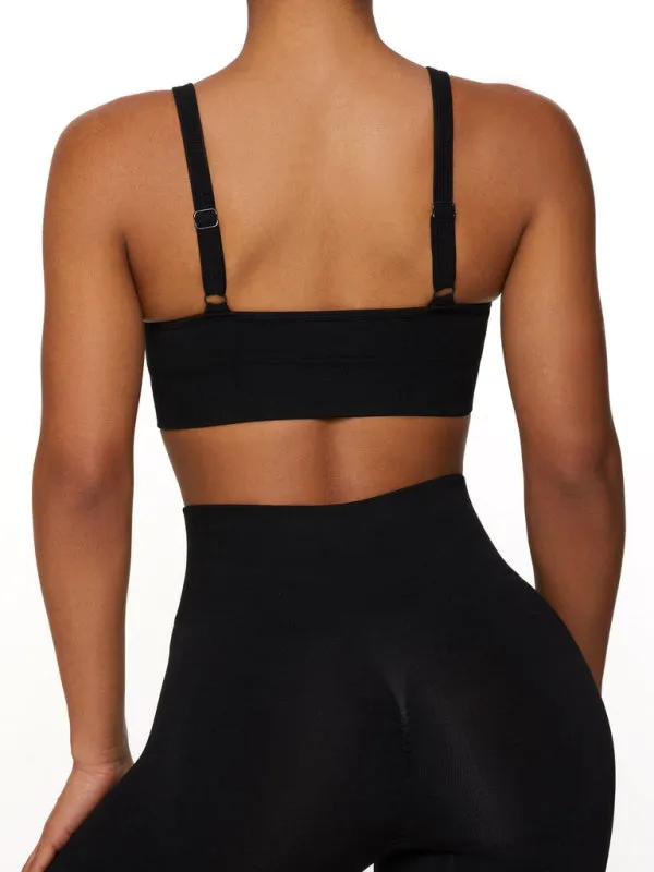 Seamless high elastic sports vest