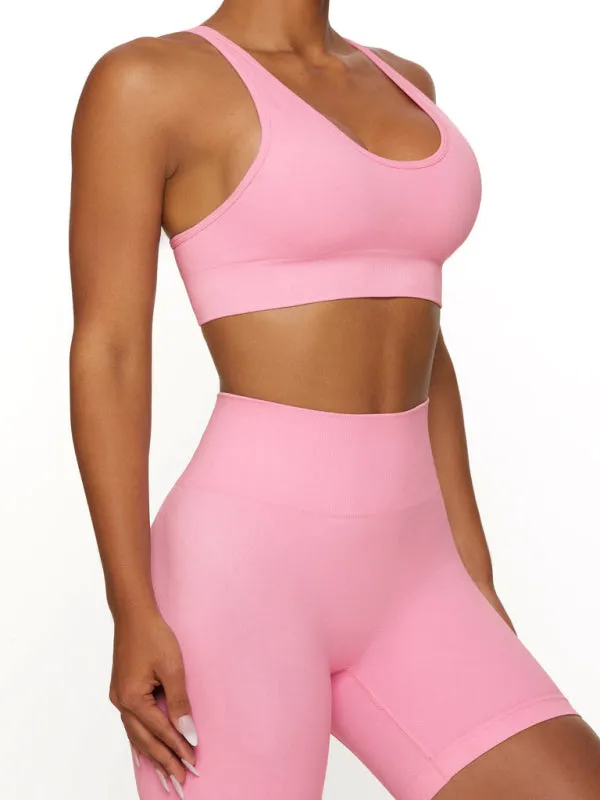 Seamless high elastic sports vest