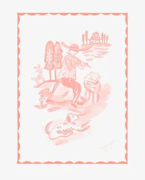 Shepherd with Animals print
