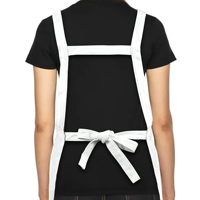 Sleeveless Strap Apron with Pocket (FABKUC ) Men and Women Cooking Kit Accessories (BUTTERFLY)