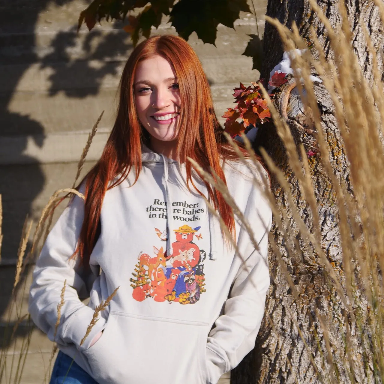 Smokey Bear Babes Midweight Pullover Hoodie (Unisex)