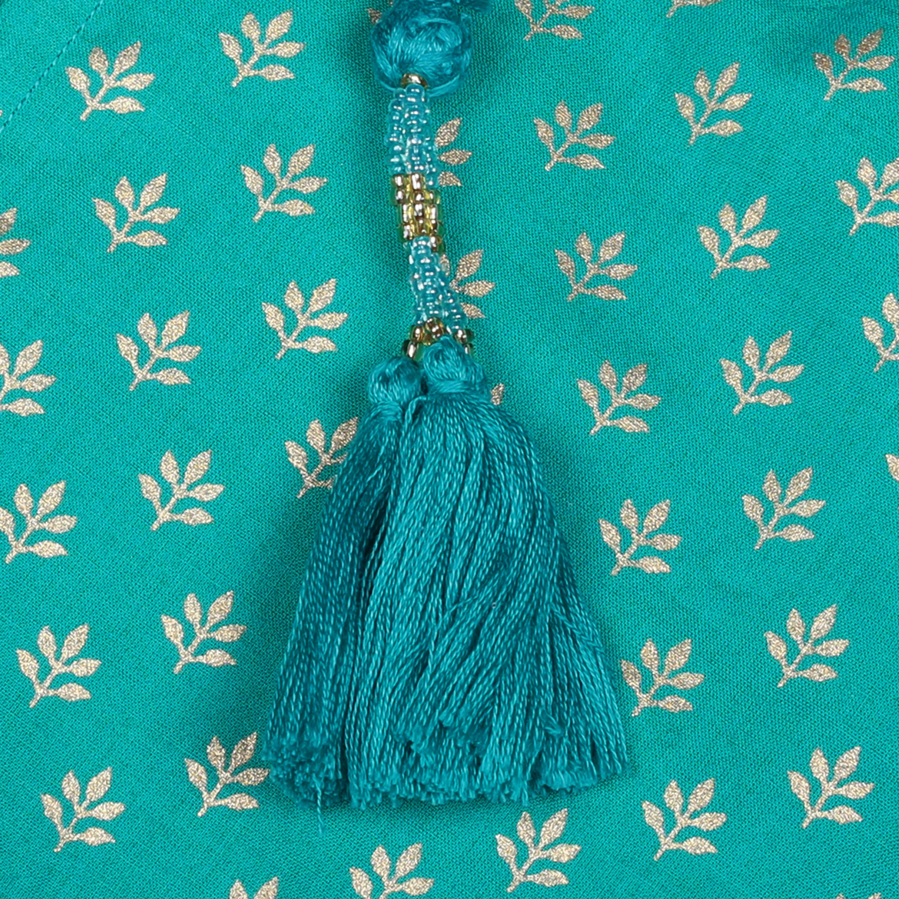 Victoria Turquoise Midi Kaftan Dress