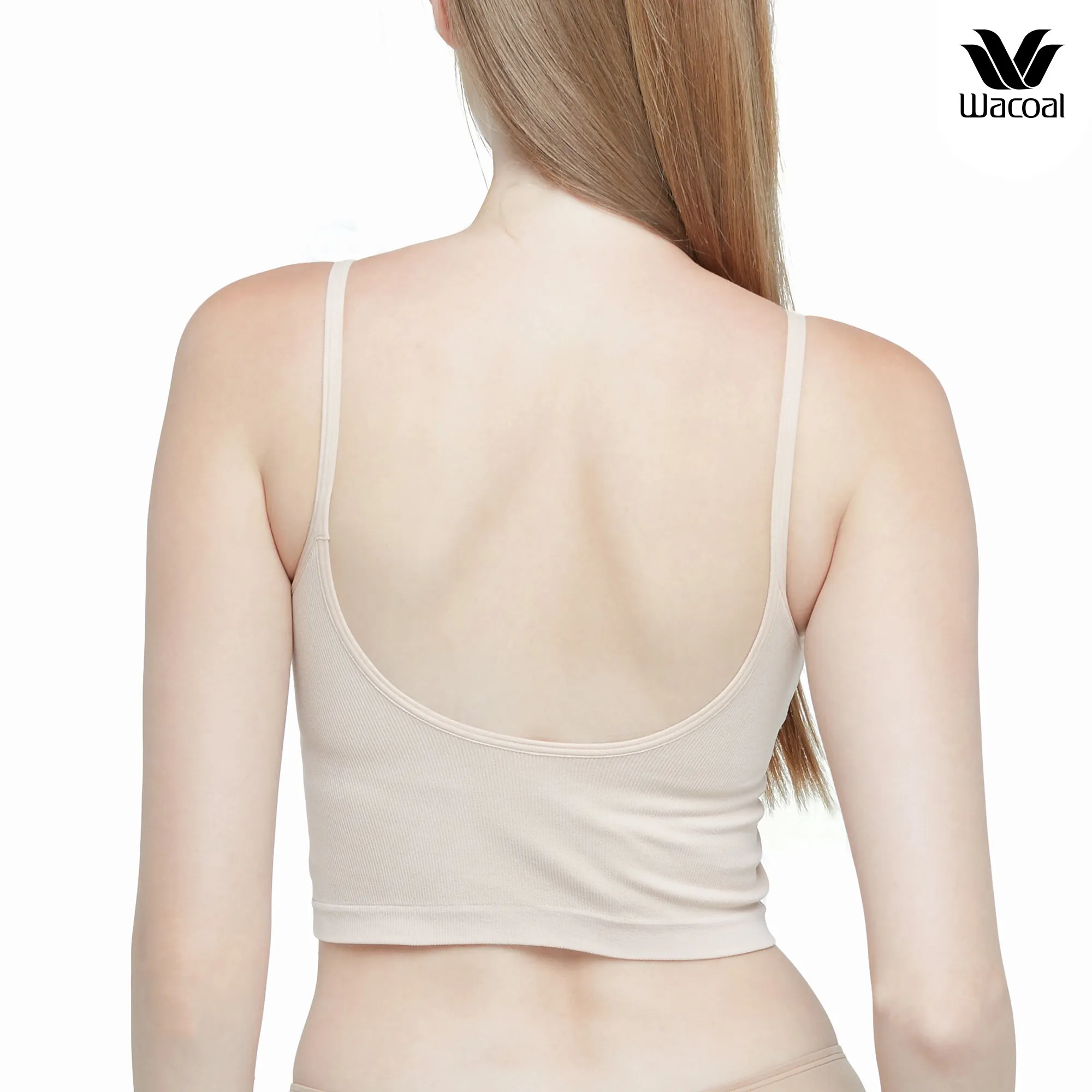 Wacoal Mood Comfy เสื้อสายเดี่ยว มีบราในตัว รุ่น WH4M03 สีเบจ (BE)