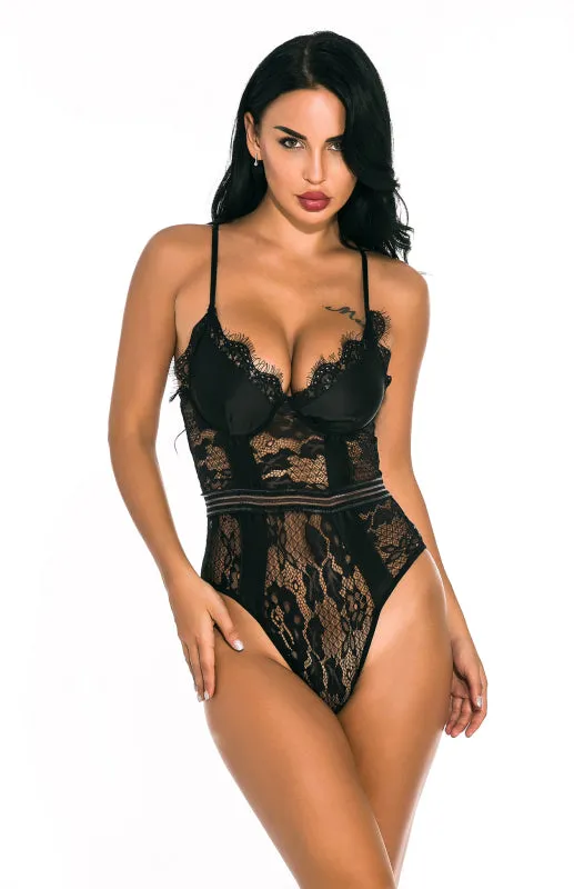 Women's Sexy Lace Babydoll With Adjustable Straps