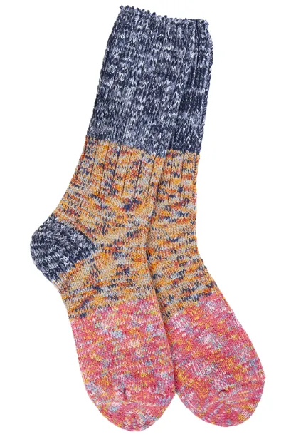 World's Softest Colorblock Ragg Crew Socks